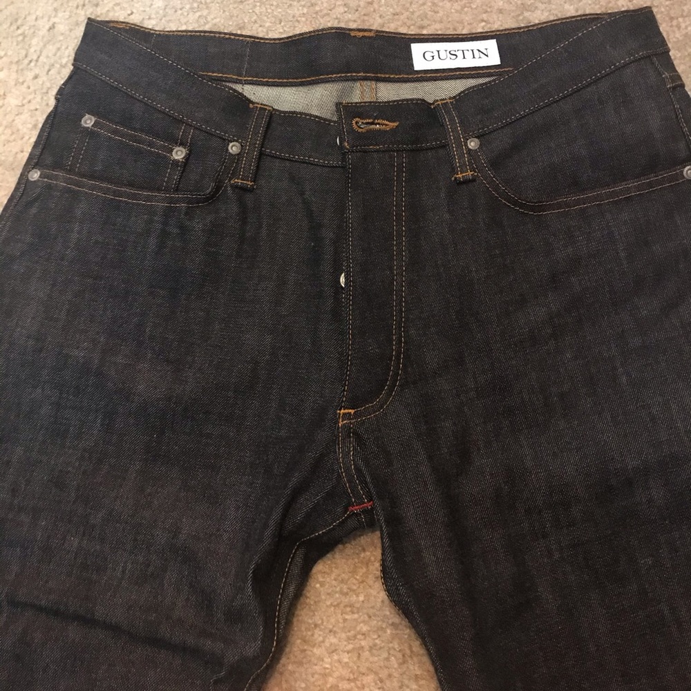 Gustin Slim Straight Jeans selvedge size 35